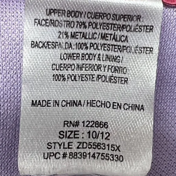 Zunie Girl’s Dress Size 10/12 Pink Ombre Sparkle Glitter Sleeveless Tiered M L - Picture 9 of 10